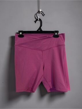 Hot Pink Y2K Bike Shorts – Bold Retro High-Waisted Athletic Shorts
